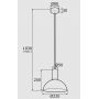 Argon Sines 4222 lampa wisząca 1x15 W czarna-mosiądz zdj.2