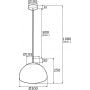 Argon Trini 4334 lampa wisząca 1x15 W czarna zdj.2