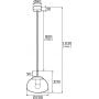 Argon Trini 4333 lampa wisząca 1x15 W czarna zdj.2