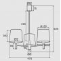 Argon Ponte Plus 6266 lampa podsufitowa 3x15 W mosiądz zdj.2