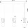 Argon Volante 6357 lampa wisząca 3x6 W drewno-opal zdj.2