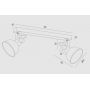 Argon Lenora 7173 lampa podsufitowa 2x7 W czerwona zdj.2