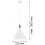 Argon Kegel 8631 lampa wisząca 1x15 W biała-drewno zdj.2