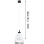 Argon Ventura 8777 lampa wisząca 1x15 W biała-tytan zdj.3