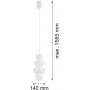 Argon Orlando Plus 8785 lampa wisząca 1x6 W biała-opal zdj.3