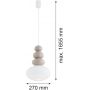 Argon Diego 8819 lampa wisząca 1x5 W opal-beżowa zdj.2