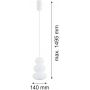 Argon Orlando 8824 lampa wisząca 1x5 W biała-opal zdj.3