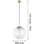 Argon Sacramento 8828 lampa wisząca 1x12 W przezroczysta-złota zdj.3