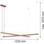 Argon Miami 8837 lampa wisząca 2x74 W brązowa zdj.4
