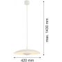 Argon Bolton 8867 lampa wisząca 1x12.5 W biała zdj.2
