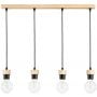 Britop Lighting Clarte 3274474 lampa wisząca 4x60 W czarna zdj.1