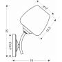 Candellux Zina 2122561 kinkiet 1x40 W biały zdj.2