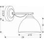 Candellux Filona 2122691 kinkiet 1x40 W biały zdj.2