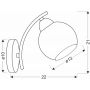 Candellux Amos 2135011 kinkiet 1x40 W biały-chrom zdj.2