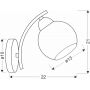 Candellux Amos 2138593 kinkiet 1x40 W biały-złoty zdj.2