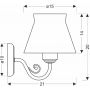 Candellux Rozano 2139378 kinkiet 1x40 W biały-multikolor zdj.2