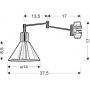 Candellux Copenhagen 2175444 kinkiet 1x40 W złoty zdj.2