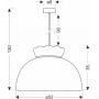 Candellux Rossini 3139408 lampa wisząca 1x40 W biała zdj.2