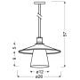 Candellux Loft 3143108 lampa wisząca 1x60 W czarna zdj.2