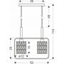 Candellux Crown 3226774 lampa wisząca 2x40 W czarna zdj.2