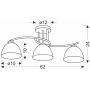 Candellux Gracja 3322462 lampa podsufitowa 3x40 W biała zdj.2