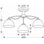 Candellux Filona 3322714 lampa podsufitowa 3x40 W biała zdj.2