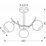 Candellux Amos 3334991 lampa podsufitowa 3x40 W biała-chrom zdj.2