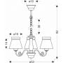 Candellux Rossini 3336889 lampa wisząca 3x40 W biała zdj.2