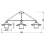 Candellux Loft 3343115 lampa podsufitowa 3x60 W czarna zdj.2