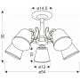 Candellux Losanna 3526583 lampa podsufitowa 5x40 W biała zdj.2