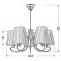 Candellux Mozart 3534083 lampa podsufitowa 5x60 W patyna zdj.2