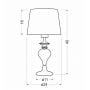 Candellux Prima 4109227 lampa stołowa 1x60 W złoty zdj.2