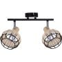 Candellux Tajga 9212203 lampa podsufitowa 2x40 W czarna zdj.1