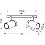 Candellux Lagos 9213712 lampa podsufitowa 2x15 W czarna zdj.2