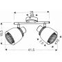 Candellux Aleksandria 9213743 lampa podsufitowa 2x40 W czarna zdj.2