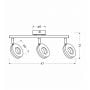 Candellux Thema 9360785 lampa podsufitowa 3x5 W chrom zdj.2