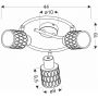 Candellux Bill 9827405 lampa podsufitowa 3x40 W czarna zdj.2