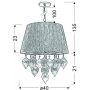 Candellux Elissa 3304567 lampa wisząca 3x40 W beżowa zdj.2