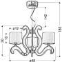 Candellux Ambrosia 3333888 lampa wisząca 3x40 W miedź zdj.2