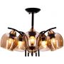 Candellux Merra 3535325 lampa wisząca 5x40 W czarna-bursztynowa zdj.2