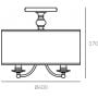 CosmoLight Abu Dhabi C03466CHBK lampa podsufitowa 3x40 W czarna zdj.2