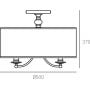 CosmoLight Abu Dhabi C05428CHBK lampa podsufitowa 5x40 W czarna zdj.2