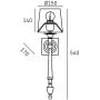 CosmoLight Austin W01296BKWH kinkiet 1x40 W biały zdj.2