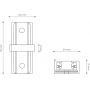 DPM STR4X5B zestaw szynoprzewód z reflektorami 4x5 W czarny zdj.5