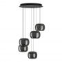 Eglo Hortunas 390434 lampa wisząca 5x10 W czarna zdj.3