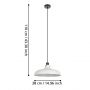 Eglo Matlock 43825 lampa wisząca 1x60 W czarna-szary/popielaty zdj.2