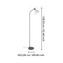 Eglo Matlock 43844 lampa stojąca 1x40 W czarna-szara zdj.2