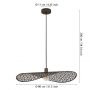 Eglo Swaby 44167 lampa wisząca 1x60 W brązowa zdj.2