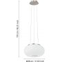 Eglo Optica 86813 lampa wisząca 2x60 W biała-nikiel zdj.2