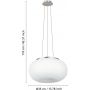 Eglo Optica 86814 lampa wisząca 2x60 W biała-nikiel zdj.2